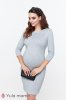 Платье для беременных и кормящих Elyn серый меланж
