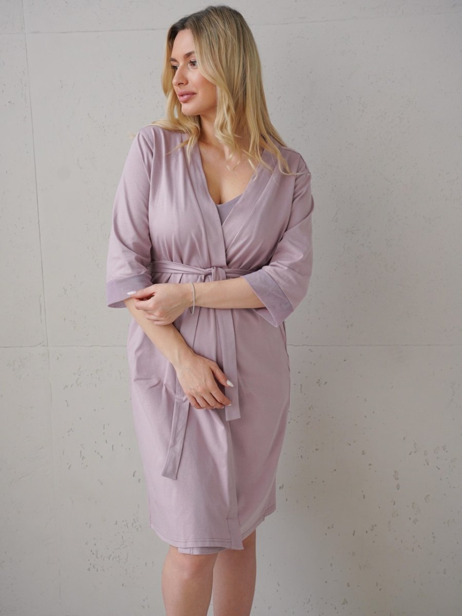 Жіночий халат для вагітних та годування Soft&amp;Lace 25320, аметист