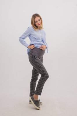 Трикотажные брюки для беременных 1153268-2 серые