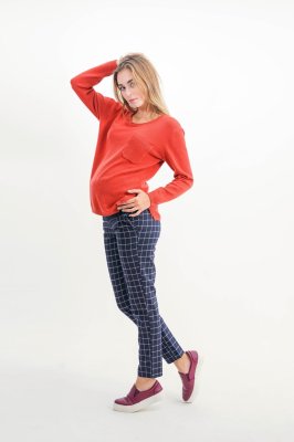 Трикотажные брюки для беременных 1153268-2 темно синий