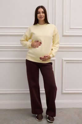 Світшот для вагітних та годування 2357 1291 світло-жовтий