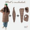 Зимова слінгокуртка / куртка для вагітних 3в1 Латте
