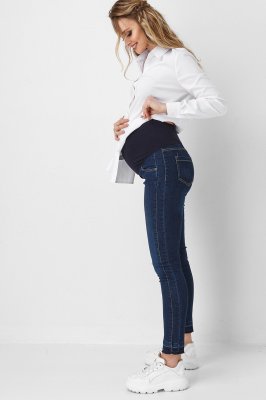 Завужені джинси для вагітних 1905 0032 сині