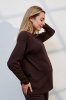 Базовий лонгслів для вагітних та годуючих Erica шоколад