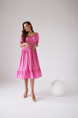 Трикотажное платье для беременных 2103 1545 розовый