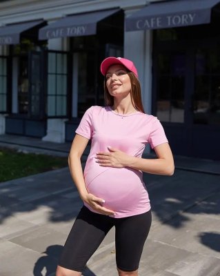 Футболка Valencia для беременных и кормящих - розовый