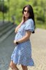 Платье для беременных и кормящих 2310 0516 голубой в цветы