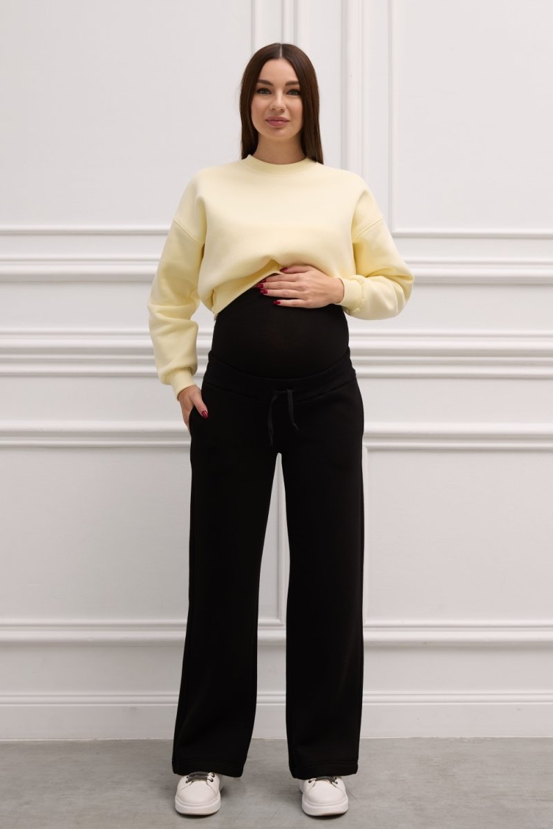 Теплі штани для вагітних 2320 1435 чорні