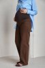 Шоколадні штани для вагітних з джинс-котону 2529-1800