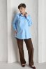 Сорочка для вагітних 2601 1181 блакитна у білу смужку