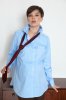 Сорочка для вагітних 2601 1181 блакитна у білу смужку