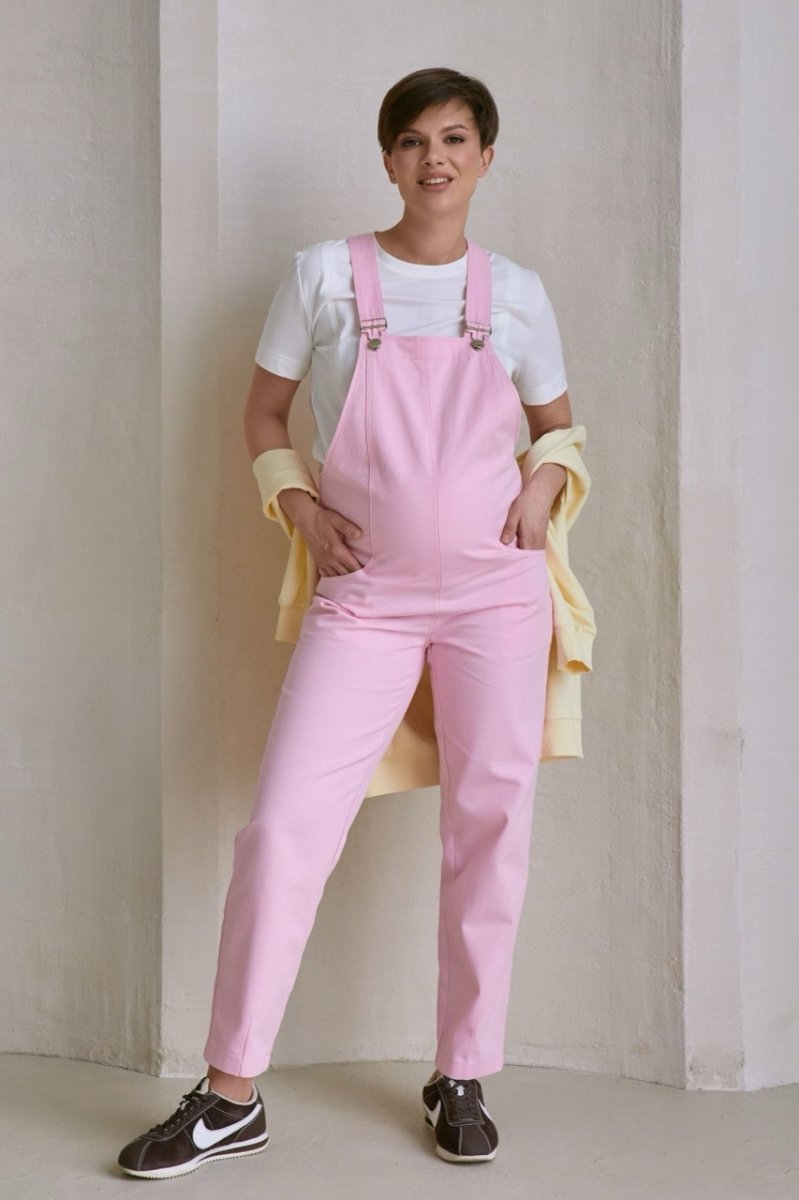 Комбінезон коттоновий для вагітних 2605 1195 рожевий