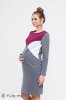 Платье для беременных и кормящих Denise warm серое