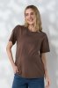 Футболка для вагітних та годуючих Goldie - шоколадна