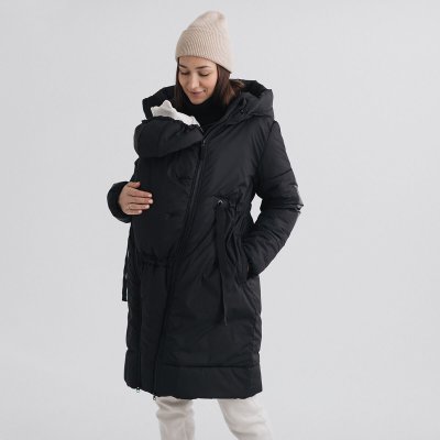 Зимова слінгокуртка/ куртка для вагітних 3в1 Чорна