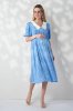 Святкове плаття для вагітних та годуючих зі штапелю Georgia - блакитне