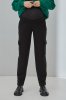 Теплі штани-карго Kirsten для вагітних - чорні