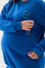 Cвитшот-туника для беременных и кормящих Mriya ярко-синий