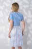 Платье для беременных и кормящих с трикотажным топом Marine — голубое с цветочками