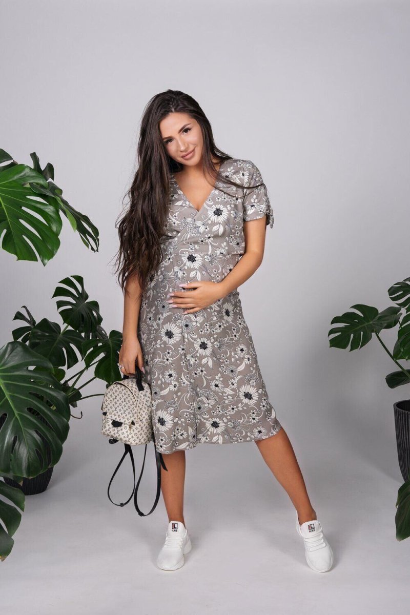 Літні плаття для вагітних 4173604 сірий