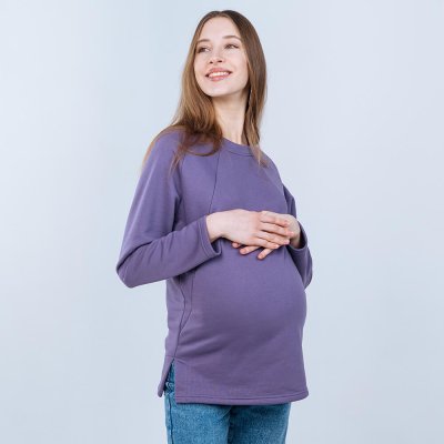 Свитшот для беременных и кормящих - фиалка