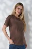 Футболка для вагітних та годуючих Goldie - шоколадна