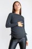 Джемпер для беременных и кормления 4354138 темно-серый