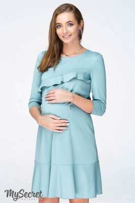 Платье для беременных и кормящих Simona полынный