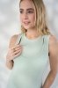 Майка для вагітних та годуючих в рубчик Jade - зелена