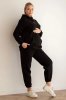 Зимовий спортивний костюм для вагітних та годуючих 4464115-4 чорний