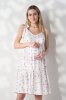 Сарафан для вагітних та годуючих Lilo — молочний у рожеві квіти