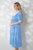 Святкове плаття для вагітних та годуючих зі штапелю Georgia - блакитне