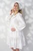 Святкова сукня для вагітних і годуючих Lauri — молочна