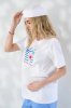 Футболка для вагітних та годуючих із принтом — біла Seaside