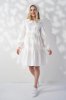 Святкова сукня для вагітних і годуючих Lauri — молочна