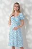 Елегантна сукня для вагітних та годуючих з блакитними квітами Eileen