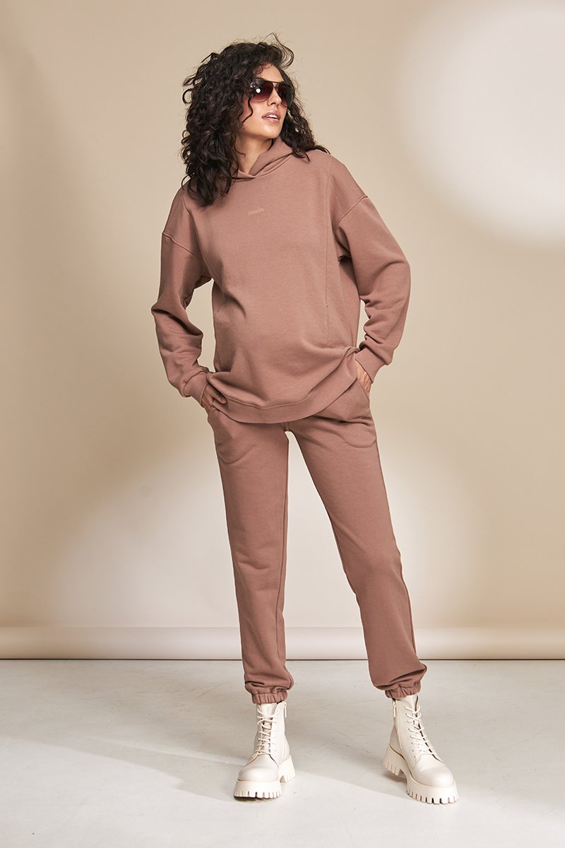 Спортивні штани-джогери для вагітних Berit капучино