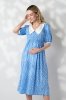 Святкове плаття для вагітних та годуючих зі штапелю Georgia - блакитне