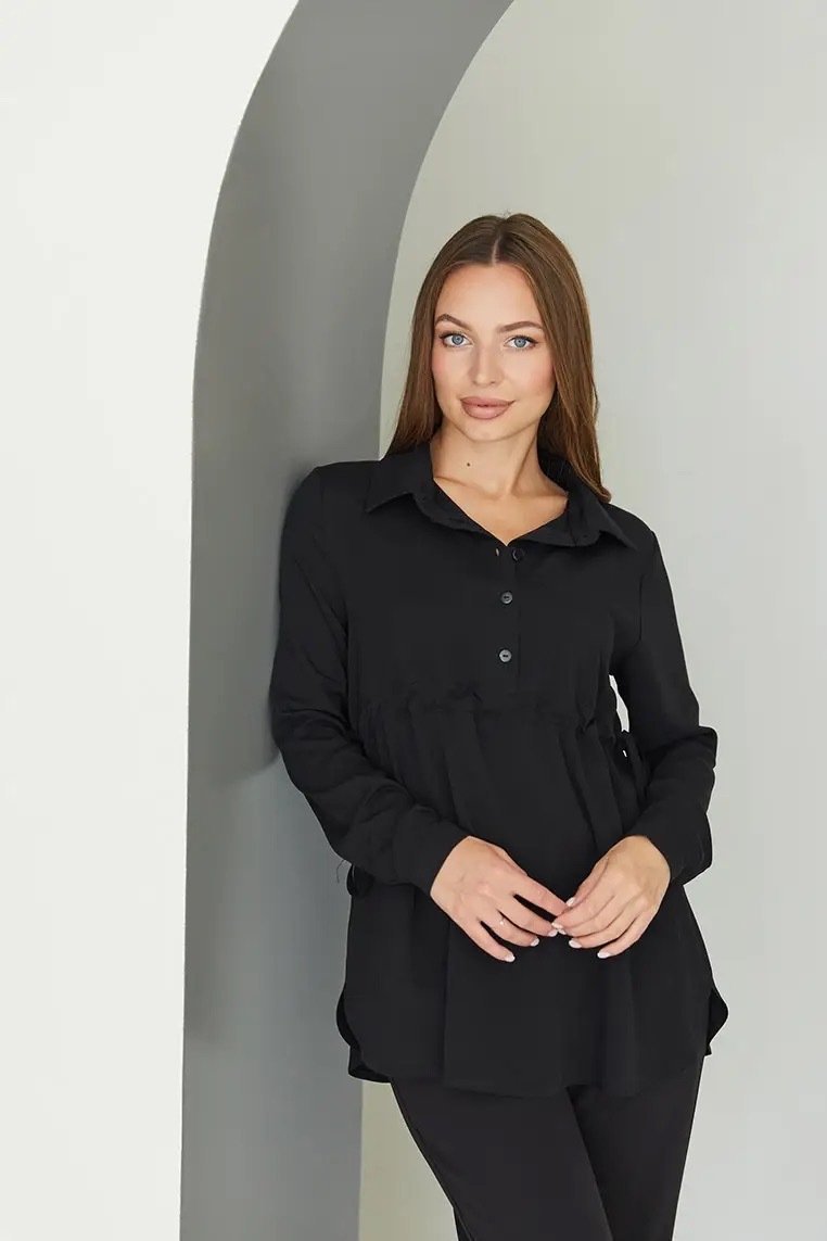 Блуза Venice для беременных и кормящих - черная