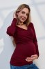 Стильний лонгслів для вагітних та годуючих Isobel бордо