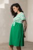 Трикотажное платье для беременных и кормящих Becky зеленое