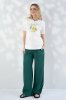 Прямі брюки для вагітних із тенселю — Mara смарагдові
