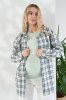 Клетчатая рубашка сине-зеленая для беременных и кормящих Rey