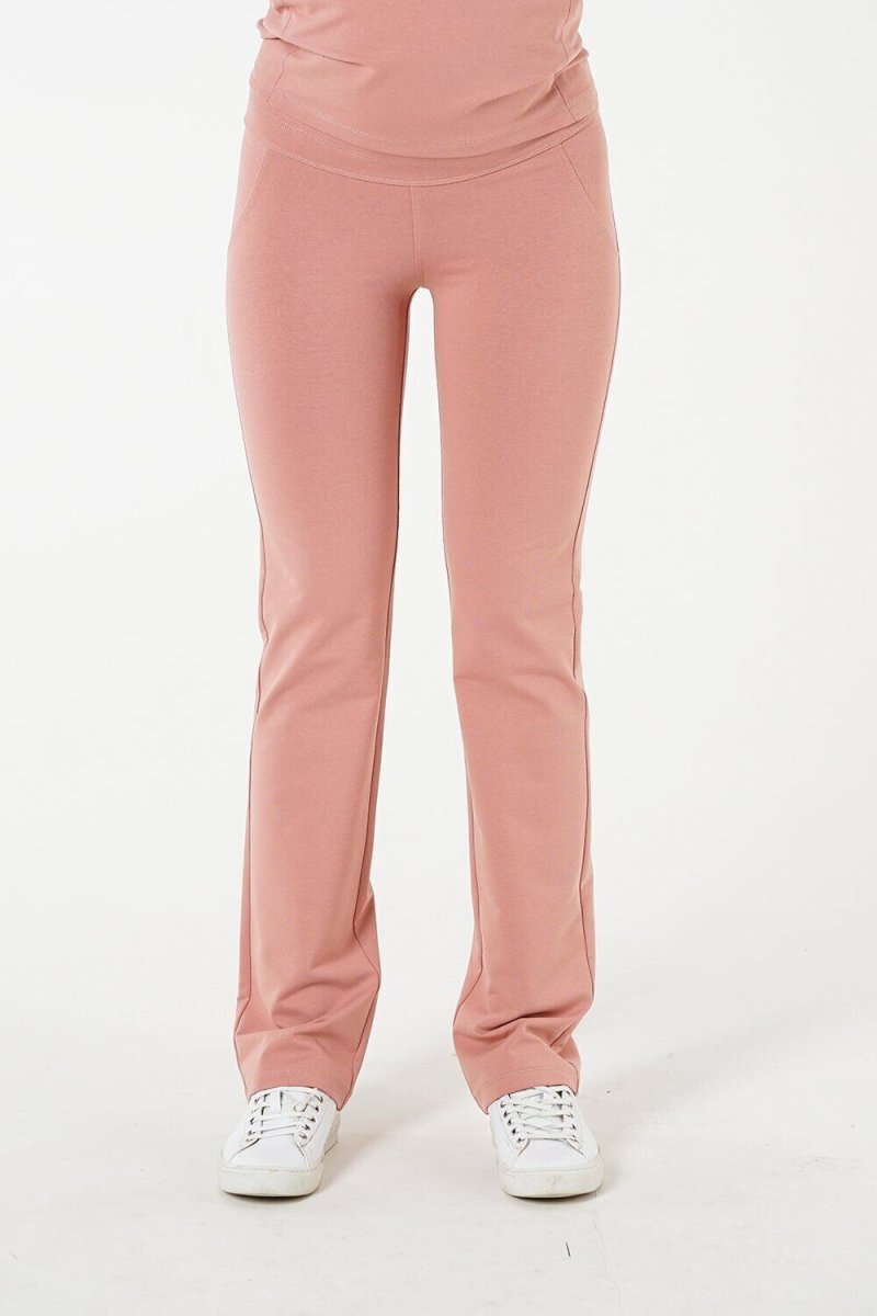 Трикотажные брюки для беременных 282262-1 розовые