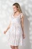 Сарафан для вагітних та годуючих Lilo — молочний у рожеві квіти