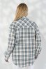 Клетчатая рубашка сине-зеленая для беременных и кормящих Rey