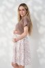 Платье для беременных и кормящих Marine — капучино с цветочками