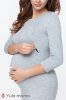 Платье для беременных и кормящих Elyn серый меланж