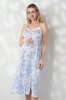 Сарафан миди для беременных и кормящих Amelie - молочный с синими цветами
