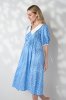 Святкове плаття для вагітних та годуючих зі штапелю Georgia - блакитне